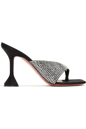 Amina Muaddi Mules Shiona con tacón de 95mm