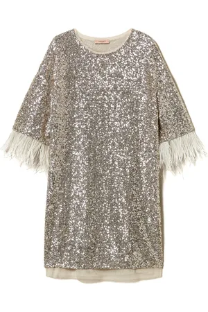 Twin-Set Vestido corto con detalles de lentejuelas