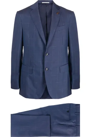 Pal Zileri Set de traje de tres piezas con botones y cuadros estampados