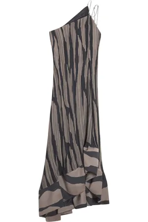 Lanvin Vestido asimétrico con diseño plisado