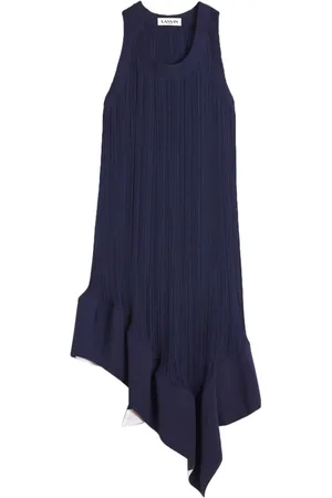 Lanvin Vestido midi con detalle de pliegues