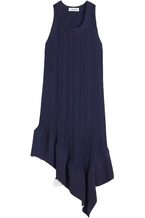 Lanvin Vestido midi con detalle de pliegues