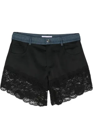 BLUMARINE Shorts con ribete de encaje