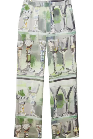 Msgm Pantalones rectos con estampado gráfico