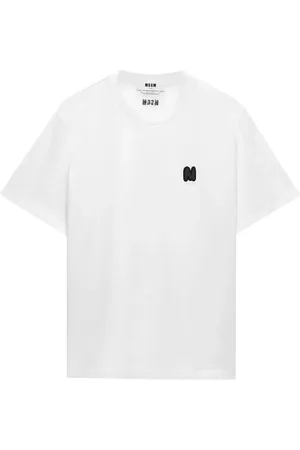 Msgm Playera con aplique del logo