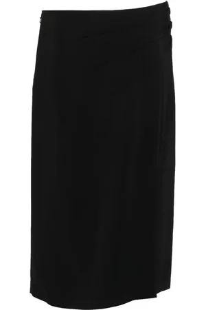 Alberta Ferretti Falda midi con diseño drapeado