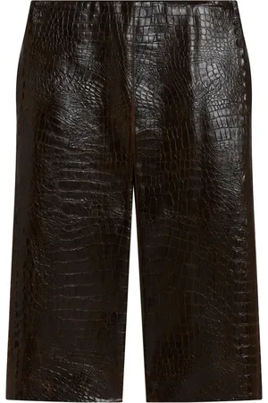 Stella McCartney Falda midi con efecto de piel de cocodrilo