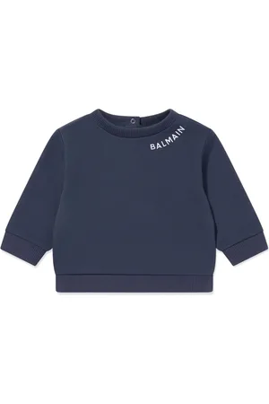 Balmain Playera manga larga con logo bordado