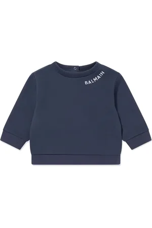 Balmain Playera manga larga con logo bordado