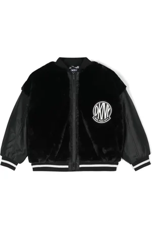 DKNY Chamarra bomber con aplique del logo