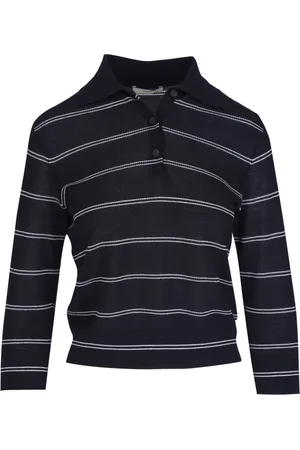 Vince Playera tipo polo con rayas estampadas