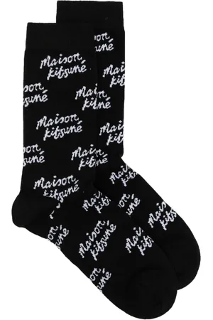 Maison Kitsuné Calcetines tejidos con monograma