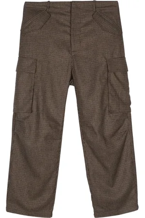 LANEUS Pantalones con estampado pied de poule