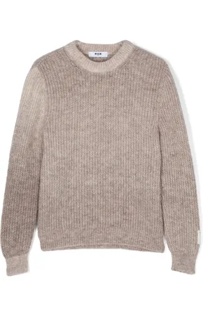 Msgm Suéter con logo en intarsia