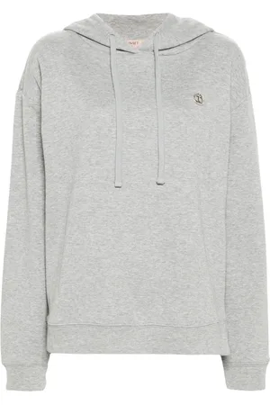 Twin-Set Hoodie con placa del logo