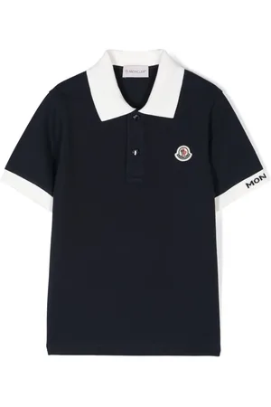 Moncler Playera tipo polo con parche del logo