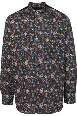 JUNYA WATANABE Camisa con rayas estampadas y motivo de cachemira