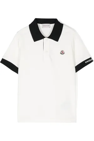 Moncler Playera tipo polo con parche del logo