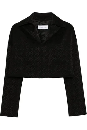 Marine Serre Top con monograma en jacquard