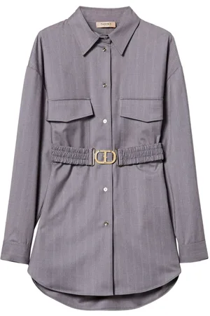 Twin-Set Camisa con rayas diplomáticas estampadas