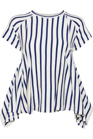 pushBUTTON Playera con dobladillo acampanado