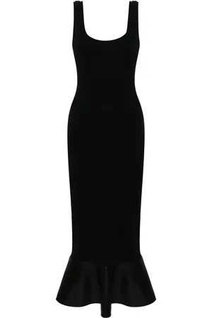 Nanushka Vestido midi de canalé