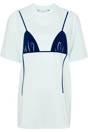 pushBUTTON Playera Blue Bikini
