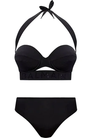 Balmain Bikini con aplique del logo