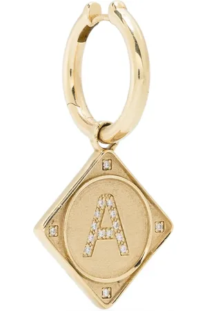 Lauren Rubinski Arete Bruno en oro amarillo de 14kt con diamante