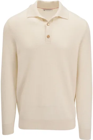 Brunello Cucinelli Suéter de cachemira estilo playera tipo polo