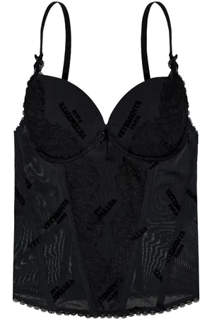 Vetements Top con logo en jacquard