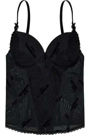 Vetements Top con logo en jacquard