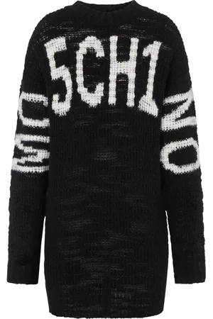 Moschino Vestido tejido con letras del logo