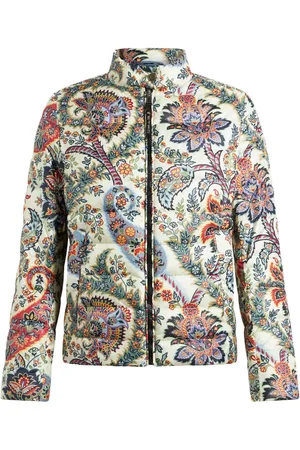 Etro Chamarra capitonada con estampado de cachemira