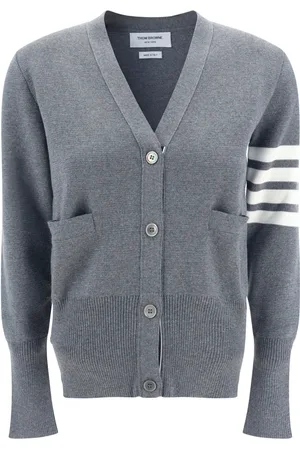 Thom Browne Milano Stitch V-Neck Merino Cardigan