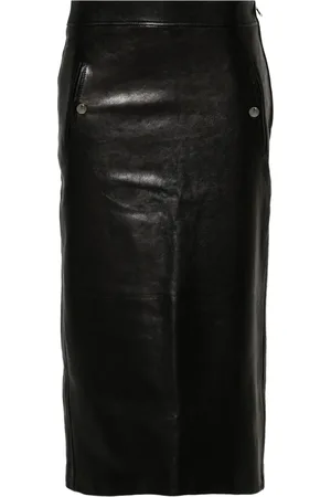 Alexander McQueen Falda midi con cintura alta