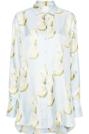Givenchy Camisa de seda con estampado de limón