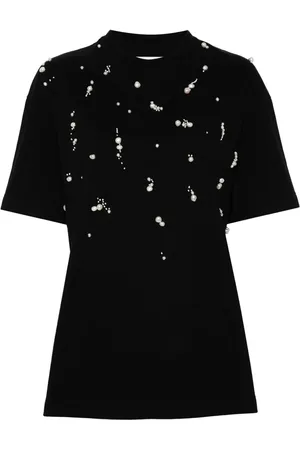Jil Sander Playera con detalles de perlas