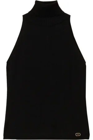 Twin-Set Top tejido con placa del logo