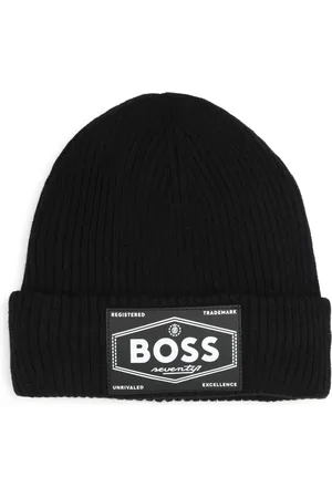 HUGO BOSS Gorro tejido con aplique del logo