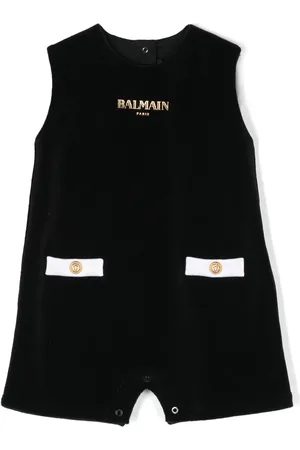 Balmain Set de dos rompers con logo estampado