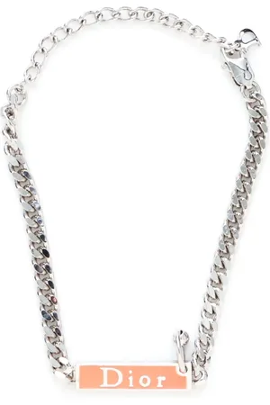 Dior Pulsera con placa del logo