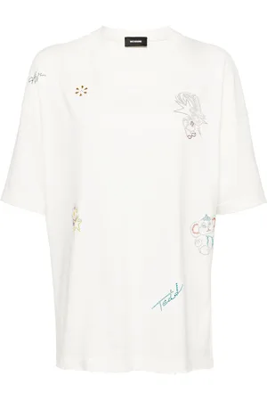 We11 Done Playera con detalles de strass