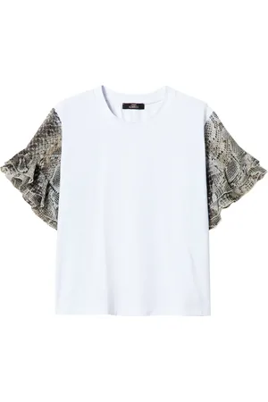 Twin-Set Playera con estampado de piel de serpiente