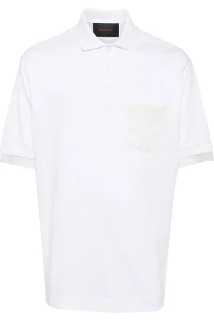 Simone Rocha Playera tipo polo con bolsillo de encaje transparente