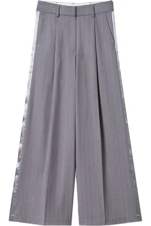 Twin-Set Pantalones anchos con rayas diplomáticas estampadas
