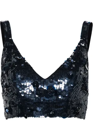 P.A.R.O.S.H. Top corto bordado con lentejuelas