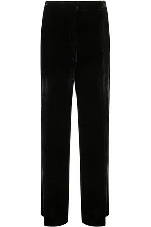 P.A.R.O.S.H. Pantalones rectos con acabado de terciopelo