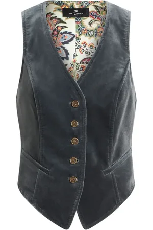 Etro Chaleco de terciopelo con cuello en V