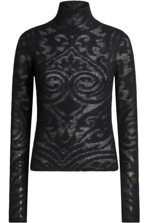 Etro Suéter en jacquard con cuello vuelto